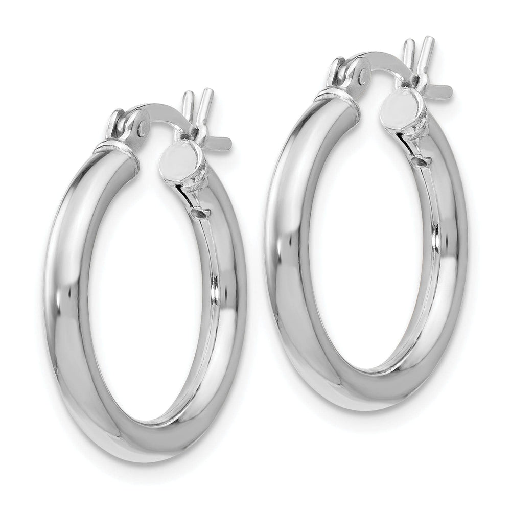 Lovely Rita's Earrings Sterling Silver Polished Hinged Hoop Earrings