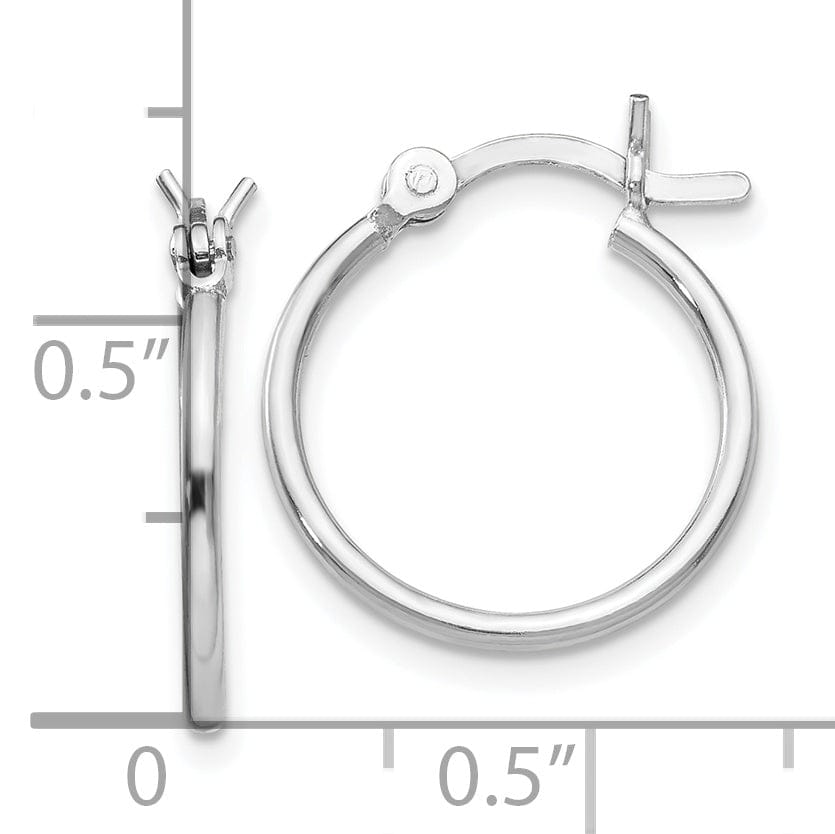 Lovely Rita's Earrings Sterling Silver Polished Hinged Hoop Earrings