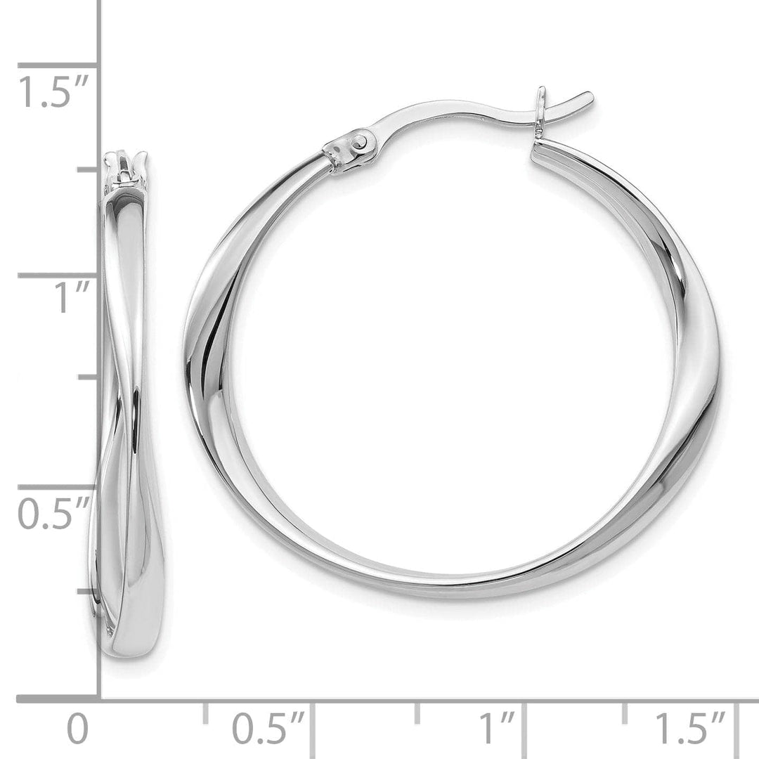 Lovely Rita's Earrings Sterling Silver Polished Hoop Earrings