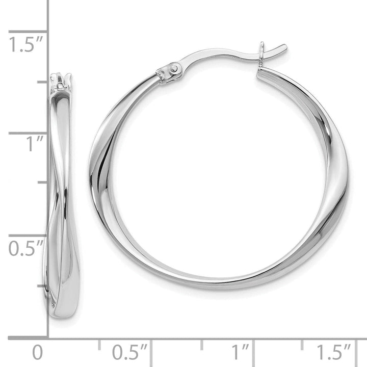 Lovely Rita's Earrings Sterling Silver Polished Hoop Earrings