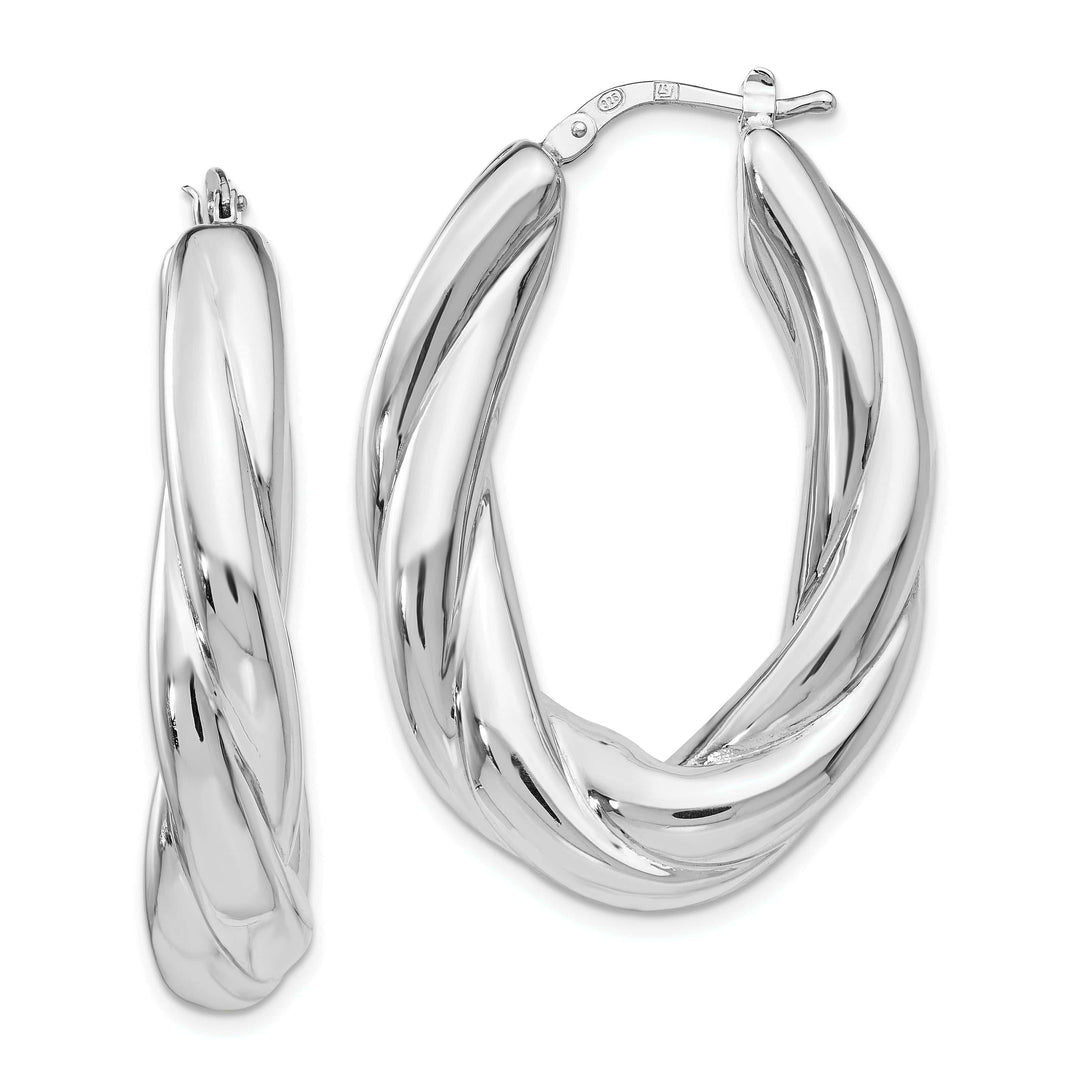 Lovely Rita's Earrings Sterling Silver Polished Hoop Earrings