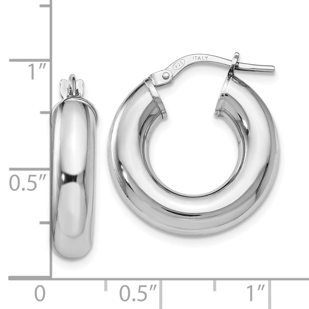 Lovely Rita's Earrings Sterling Silver Polished Hoop Earrings