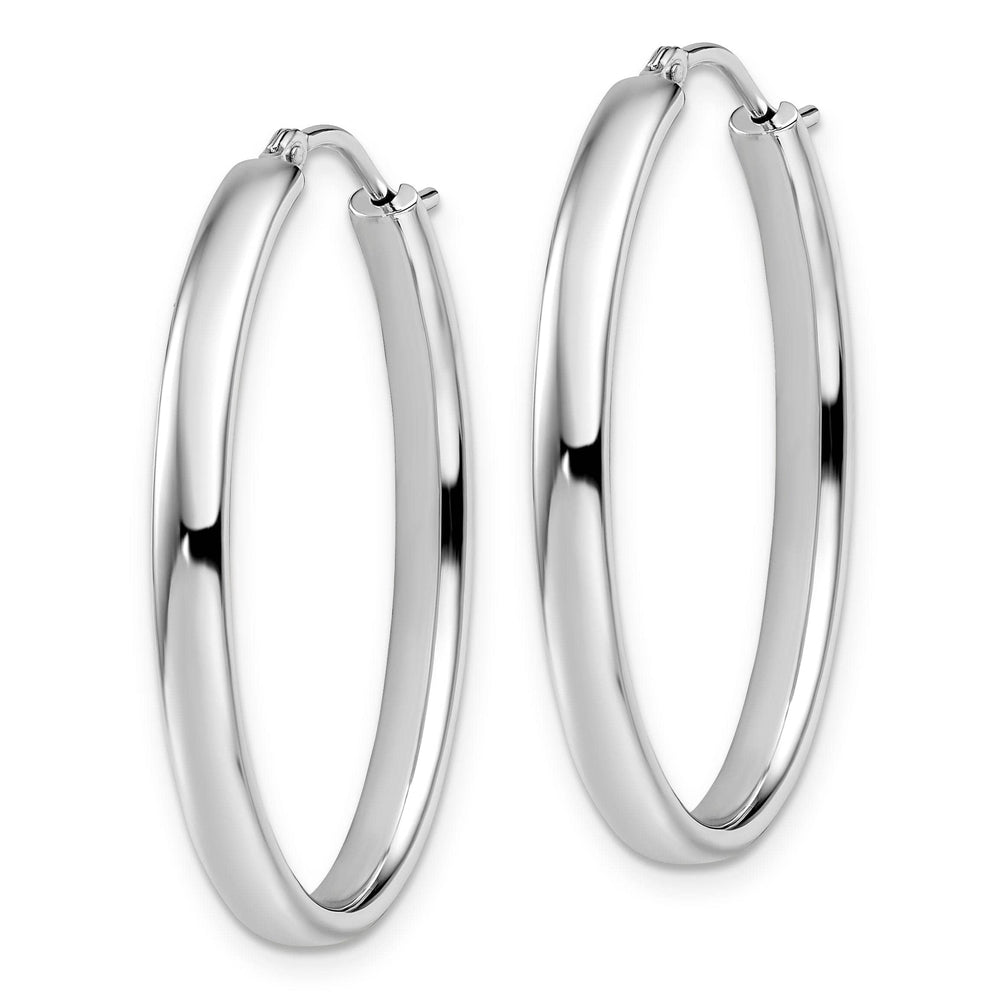 Lovely Rita's Earrings Sterling Silver Polished Oval Hoop Earrings
