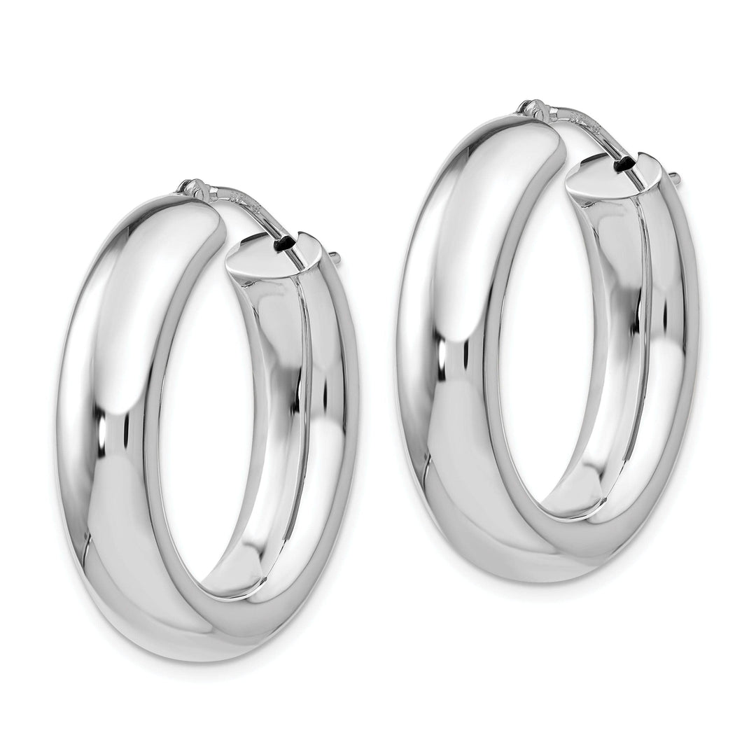 Lovely Rita's Earrings Sterling Silver Polished Oval Hoop Earrings