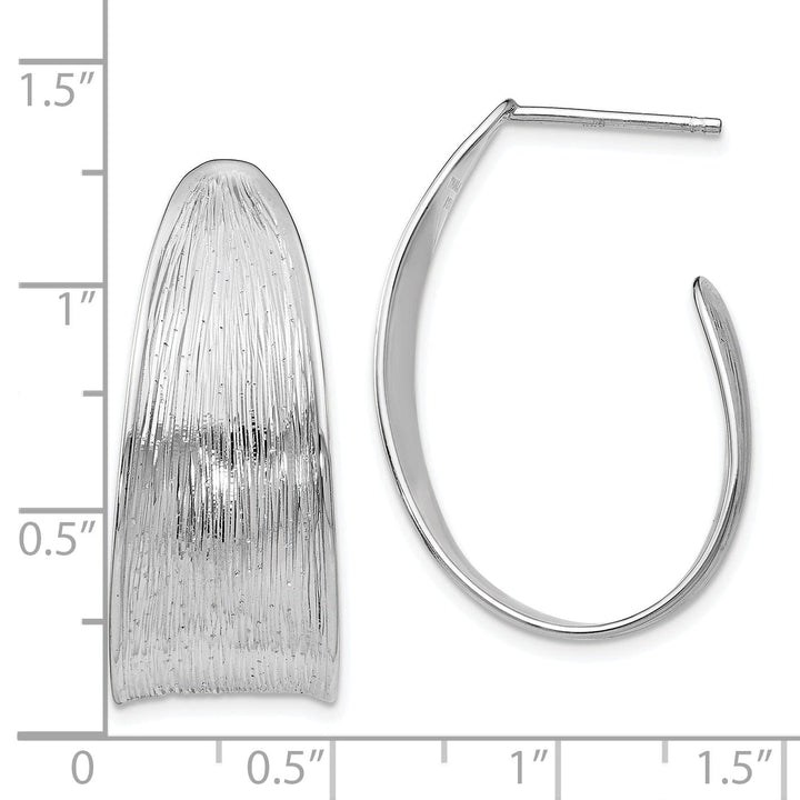 Lovely Rita's Earrings Sterling Silver Polished Textured Earrings