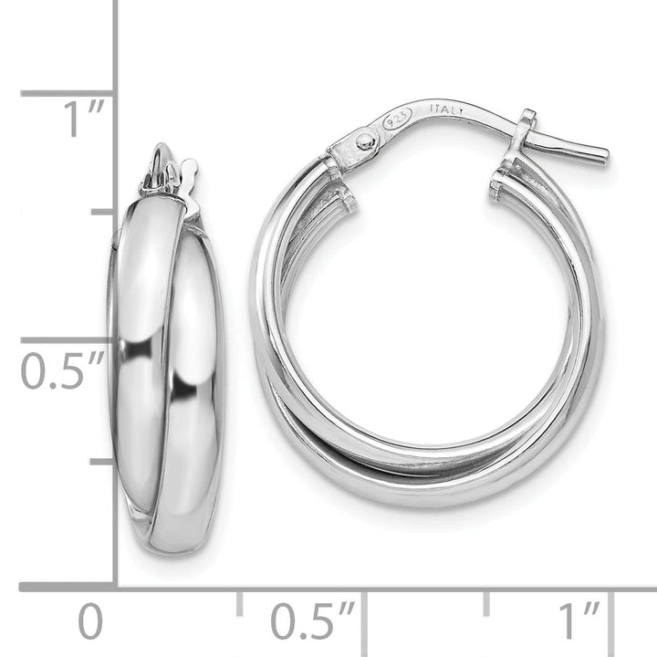 Lovely Rita's Earrings Sterling Silver Polished Twisted Hoop Earrings
