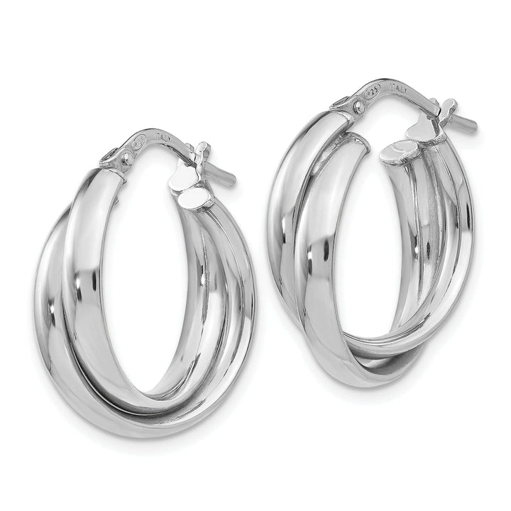 Lovely Rita's Earrings Sterling Silver Polished Twisted Hoop Earrings