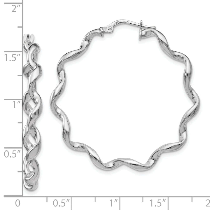 Lovely Rita's Earrings Sterling Silver Polished Twisted Hoop Earrings