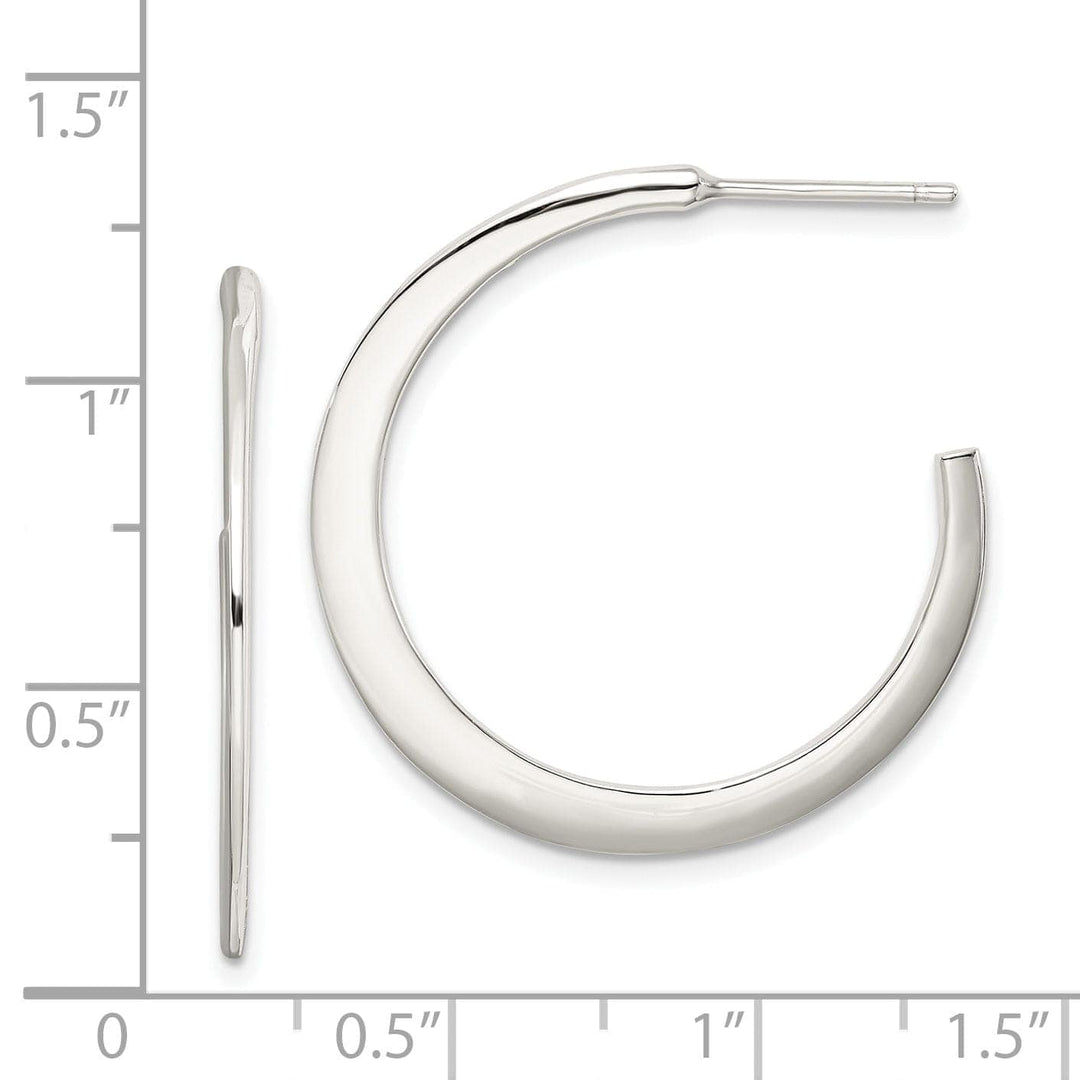 Lovely Rita's Earrings Sterling Silver Post Hoop Earrings