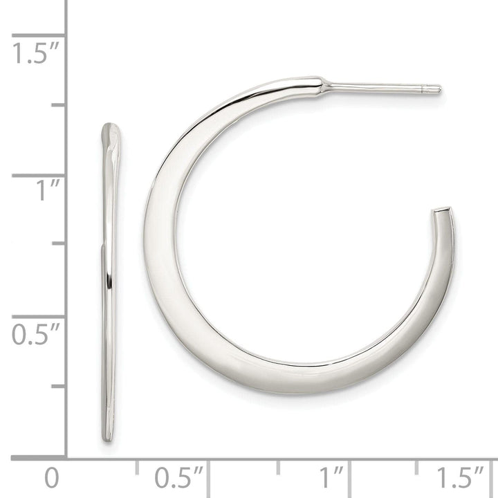 Lovely Rita's Earrings Sterling Silver Post Hoop Earrings