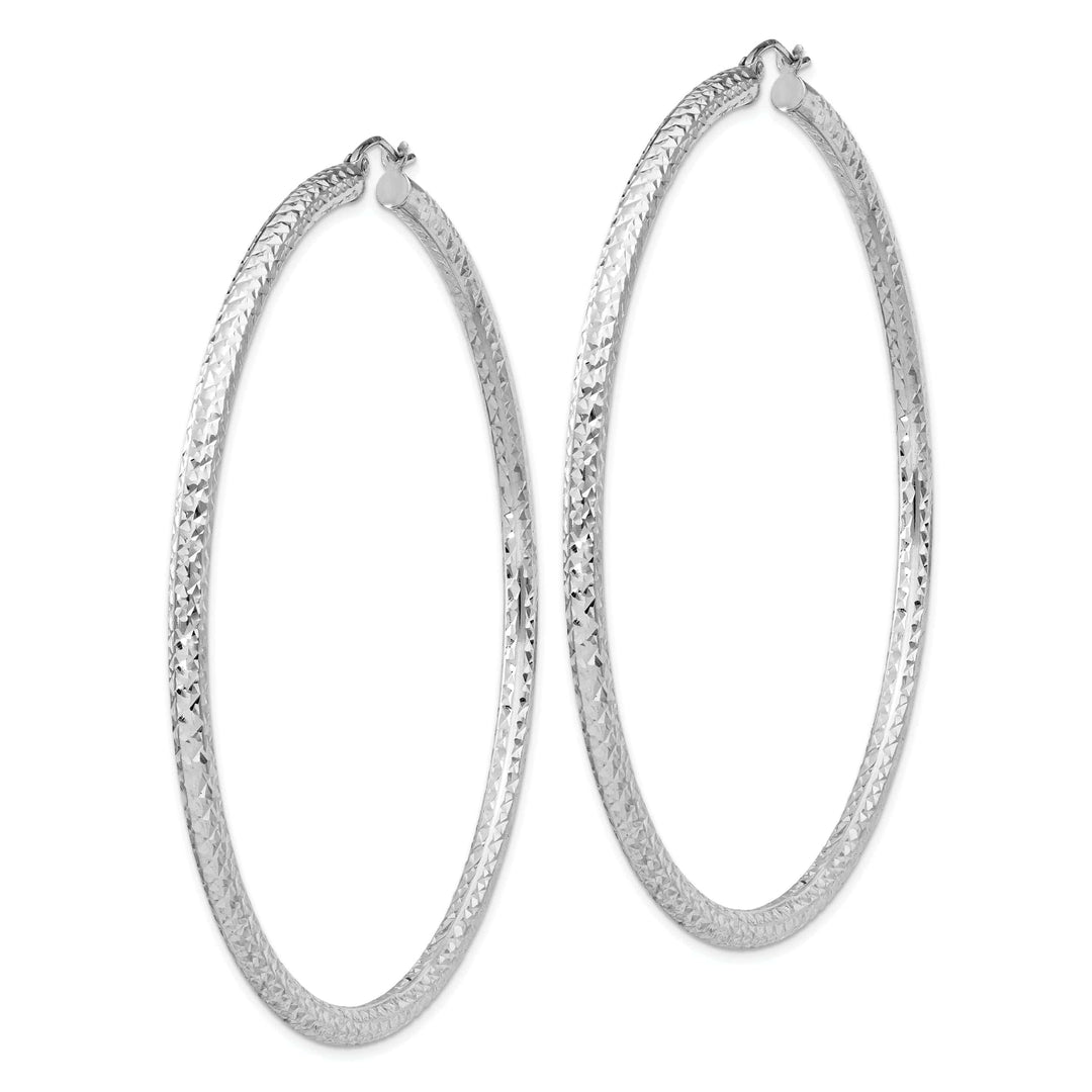Lovely Rita's Earrings Sterling Silver Rhodium D.C Hinged Hoop Earring