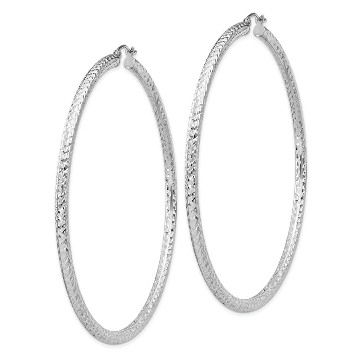 Lovely Rita's Earrings Sterling Silver Rhodium D.C Hinged Hoop Earring