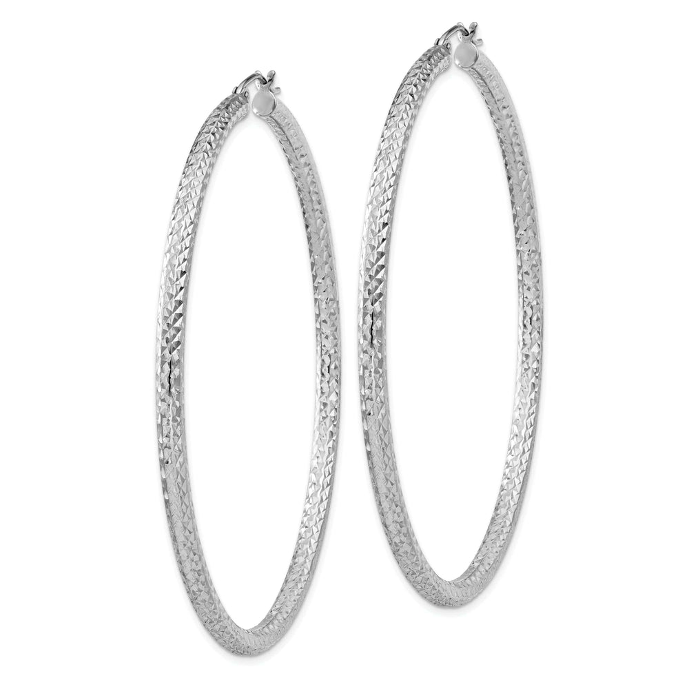 Lovely Rita's Earrings Sterling Silver Rhodium D.C Hinged Hoop Earring