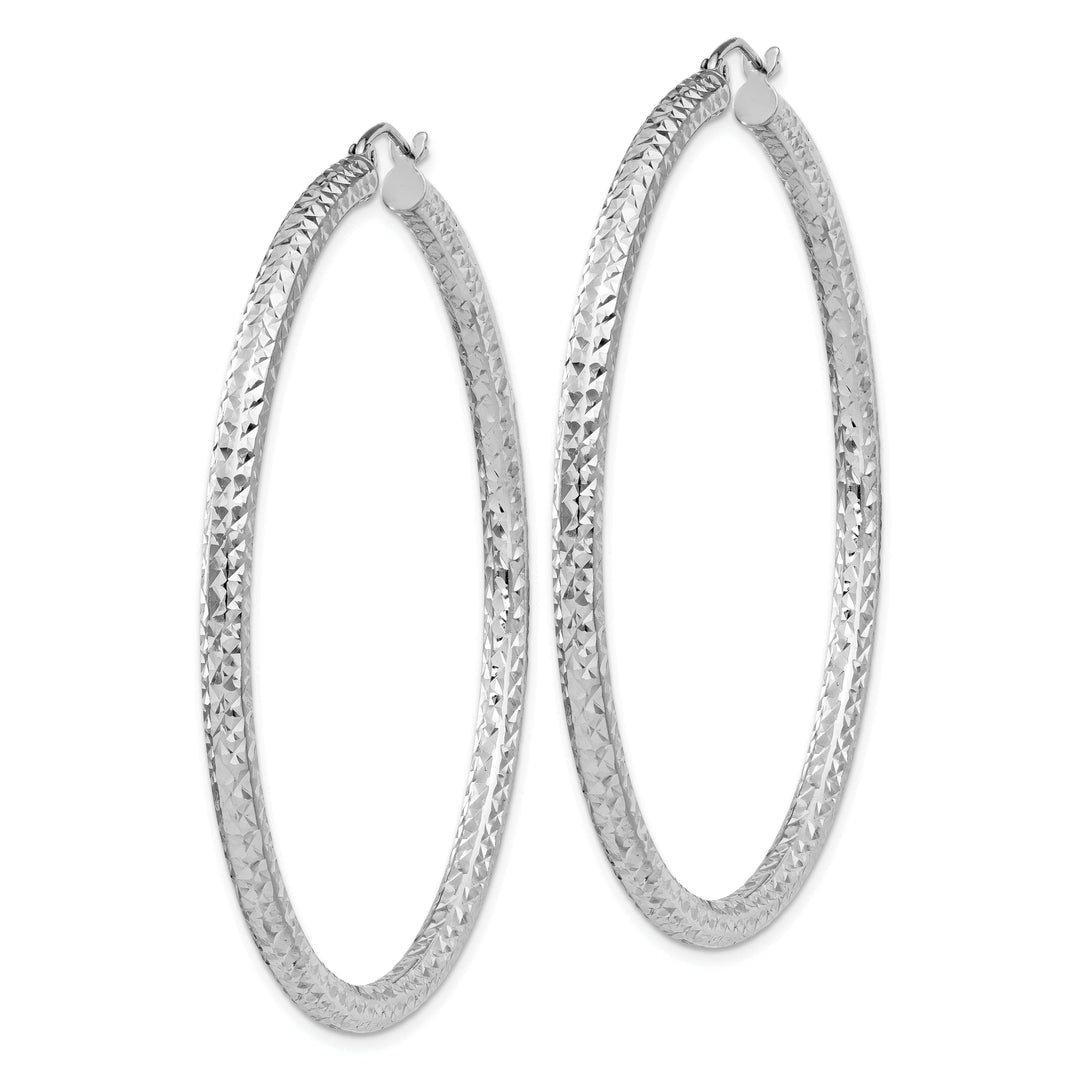Lovely Rita's Earrings Sterling Silver Rhodium D.C Hinged Hoop Earring