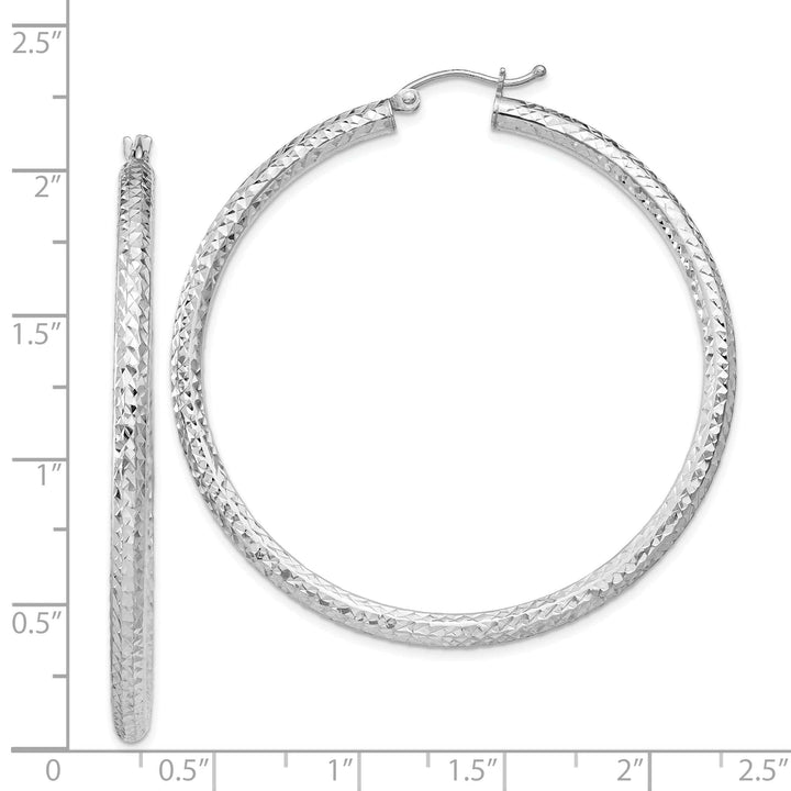 Lovely Rita's Earrings Sterling Silver Rhodium D.C Hinged Hoop Earring