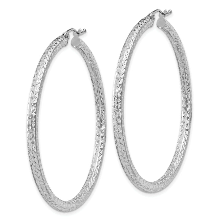 Lovely Rita's Earrings Sterling Silver Rhodium D.C Hinged Hoop Earring