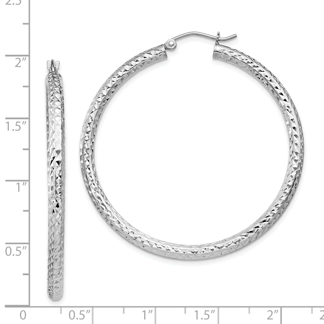 Lovely Rita's Earrings Sterling Silver Rhodium D.C Hinged Hoop Earring