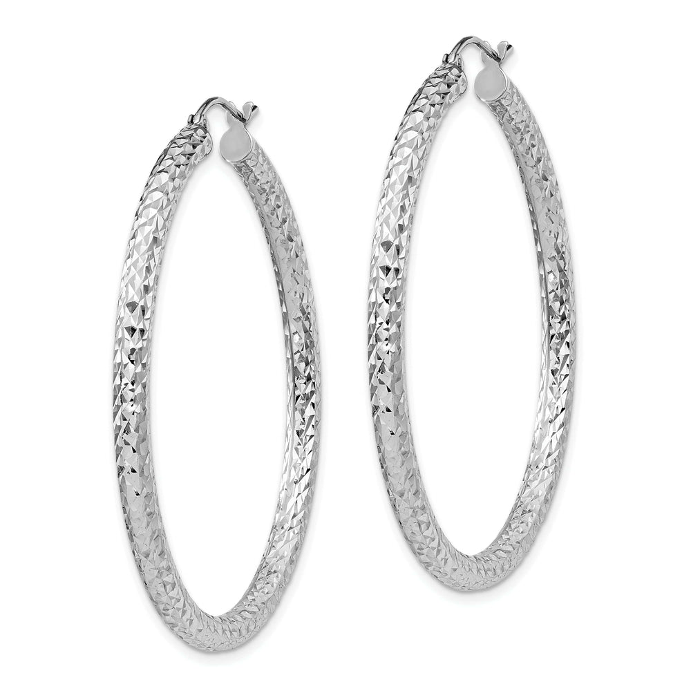 Lovely Rita's Earrings Sterling Silver Rhodium D.C Hinged Hoop Earring