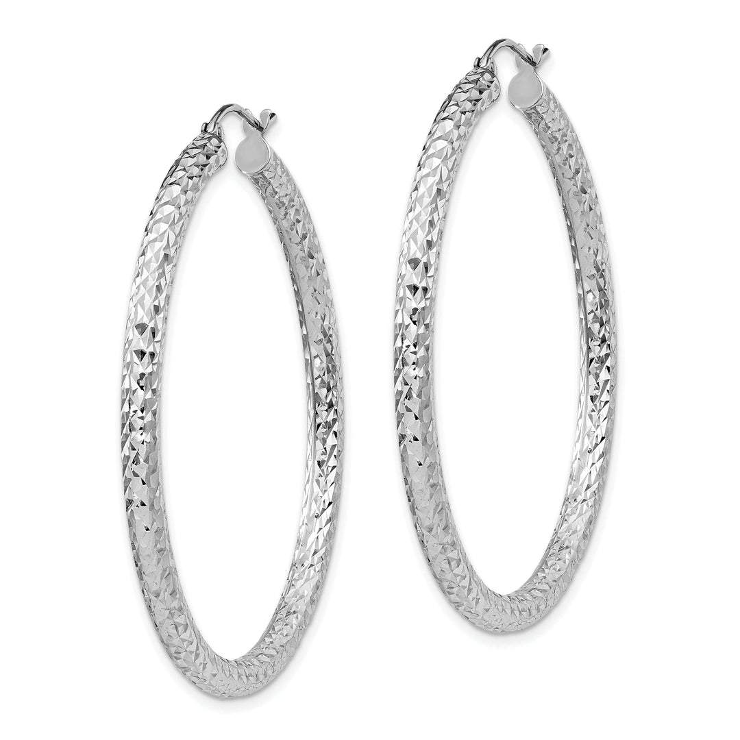 Lovely Rita's Earrings Sterling Silver Rhodium D.C Hinged Hoop Earring