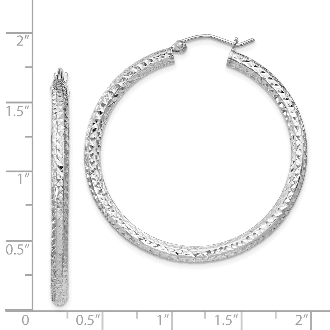 Lovely Rita's Earrings Sterling Silver Rhodium D.C Hinged Hoop Earring