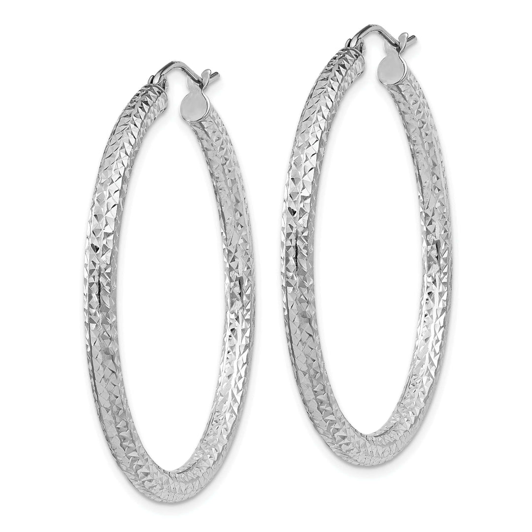 Lovely Rita's Earrings Sterling Silver Rhodium D.C Hinged Hoop Earring