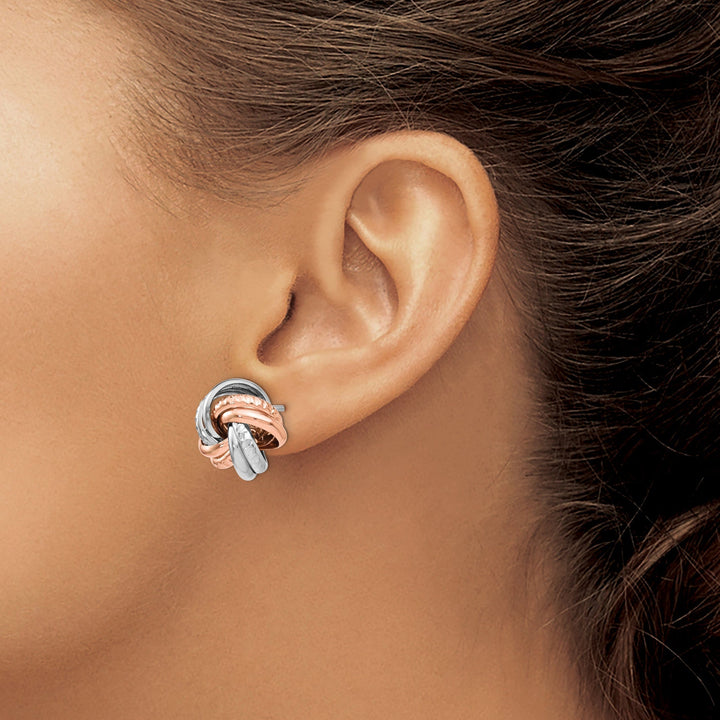 Lovely Rita's Earrings Sterling Silver Rose Gold Post Earrings