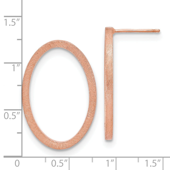 Lovely Rita's Earrings Sterling Silver Rose Gold-tone Oval Earrings