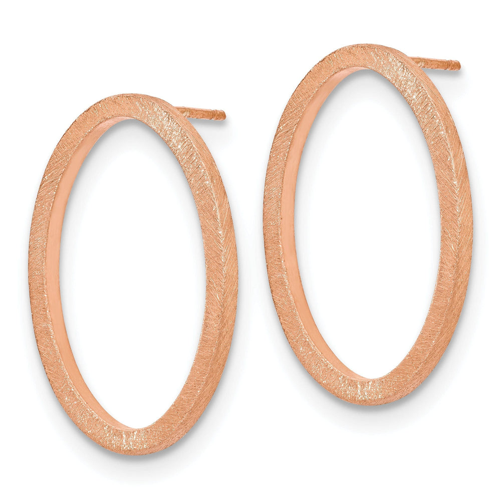 Lovely Rita's Earrings Sterling Silver Rose Gold-tone Oval Earrings