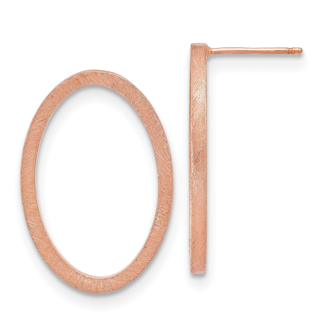 Lovely Rita's Earrings Sterling Silver Rose Gold-tone Oval Earrings