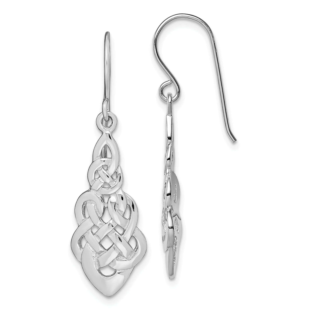 Lovely Rita's Earrings Sterling Silver Round Celtic Dangle Earrings