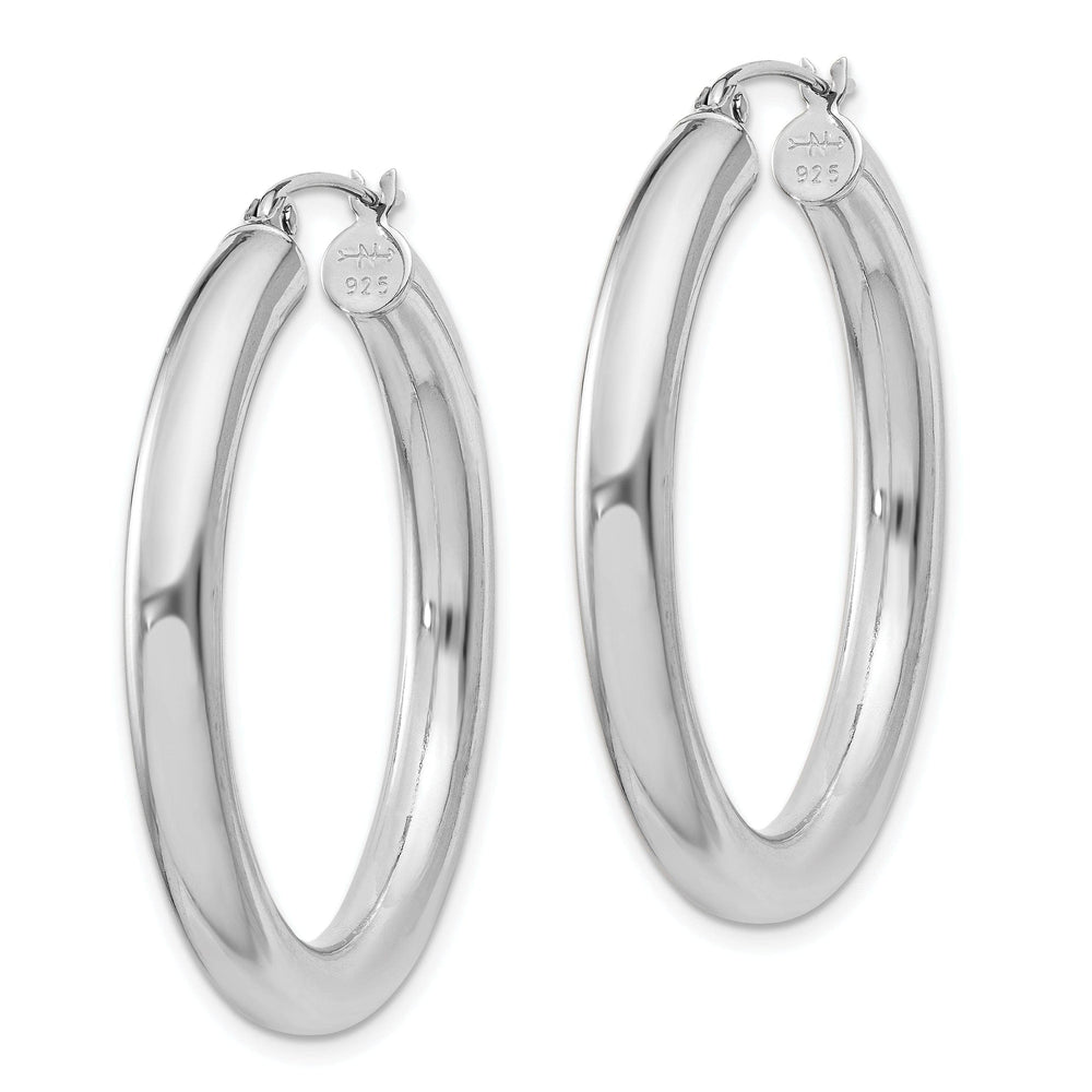 Lovely Rita's Earrings Sterling Silver Round Hoop Hinged Earrings