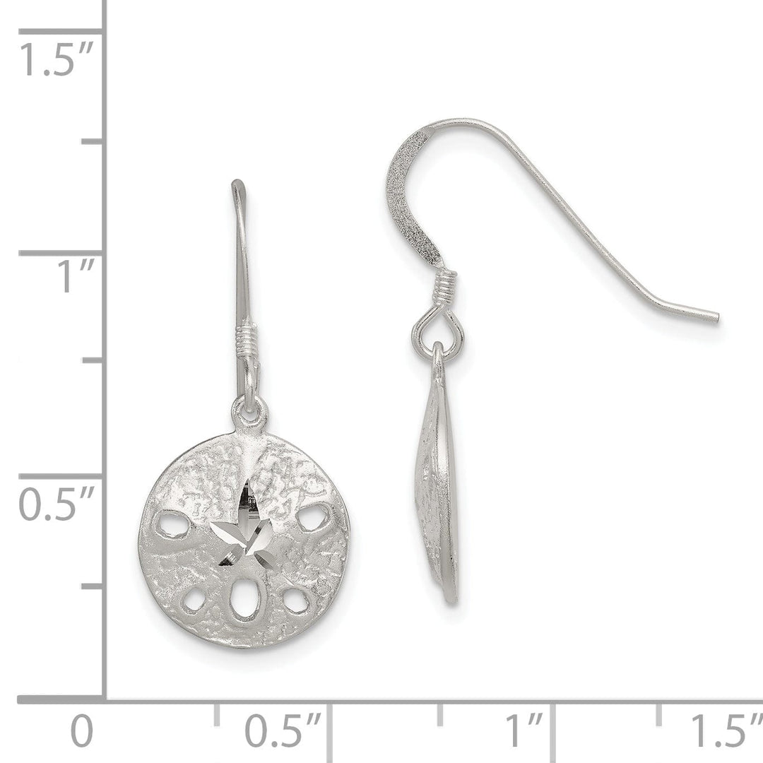 Lovely Rita's Earrings Sterling Silver Sand Dollar Dangle Earrings