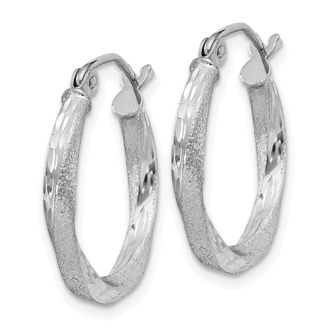 Lovely Rita's Earrings Sterling Silver Satin Finish D.C Hoop Earrings