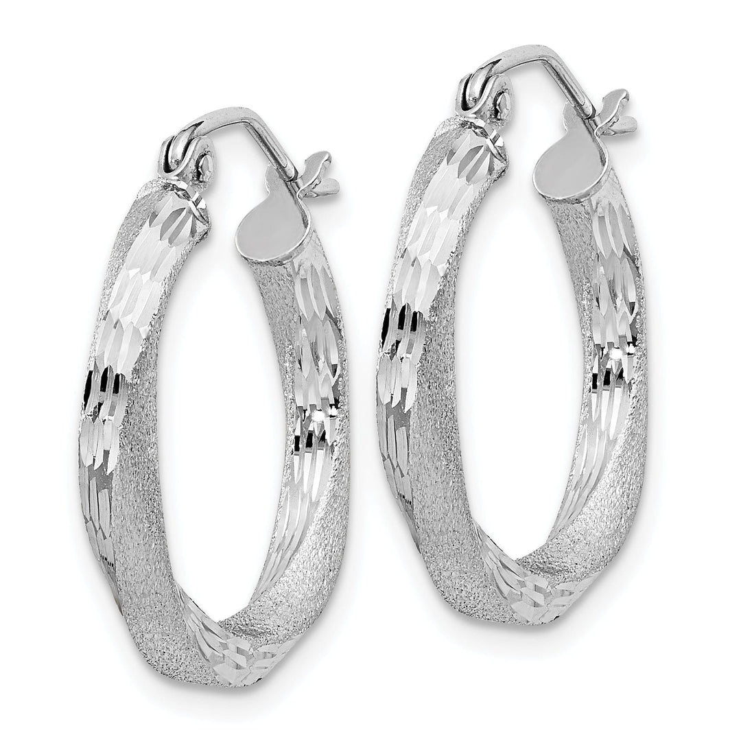 Lovely Rita's Earrings Sterling Silver Satin Finished D.C Twisted Hoops