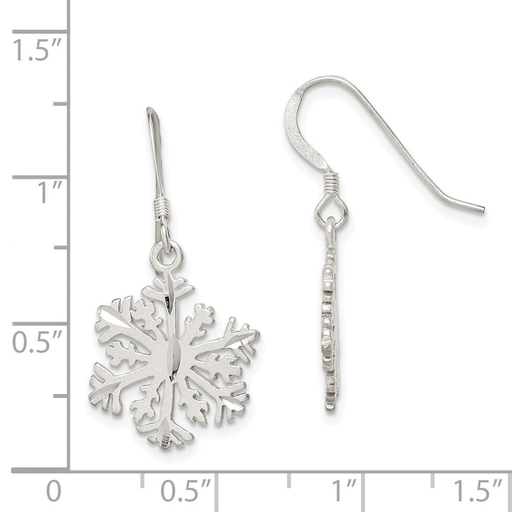 Lovely Rita's Earrings Sterling Silver Satin Snowflake Earrings