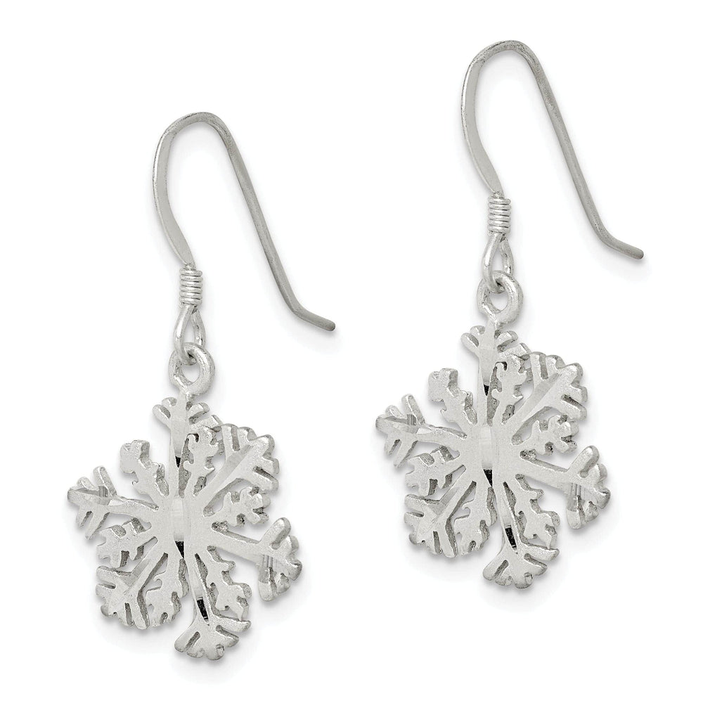 Lovely Rita's Earrings Sterling Silver Satin Snowflake Earrings