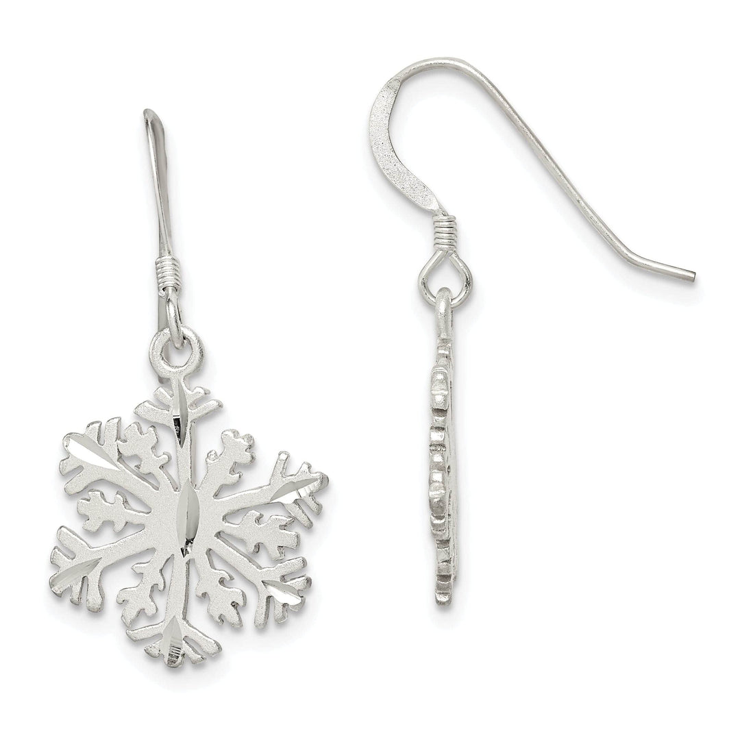 Lovely Rita's Earrings Sterling Silver Satin Snowflake Earrings