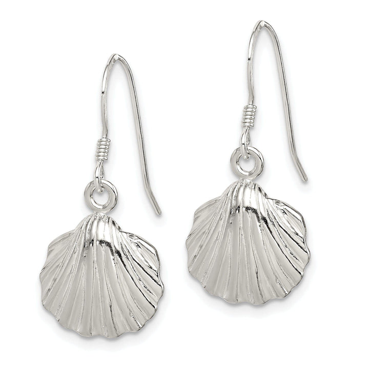 Lovely Rita's Earrings Sterling Silver Shell Dangle Hook Earrings