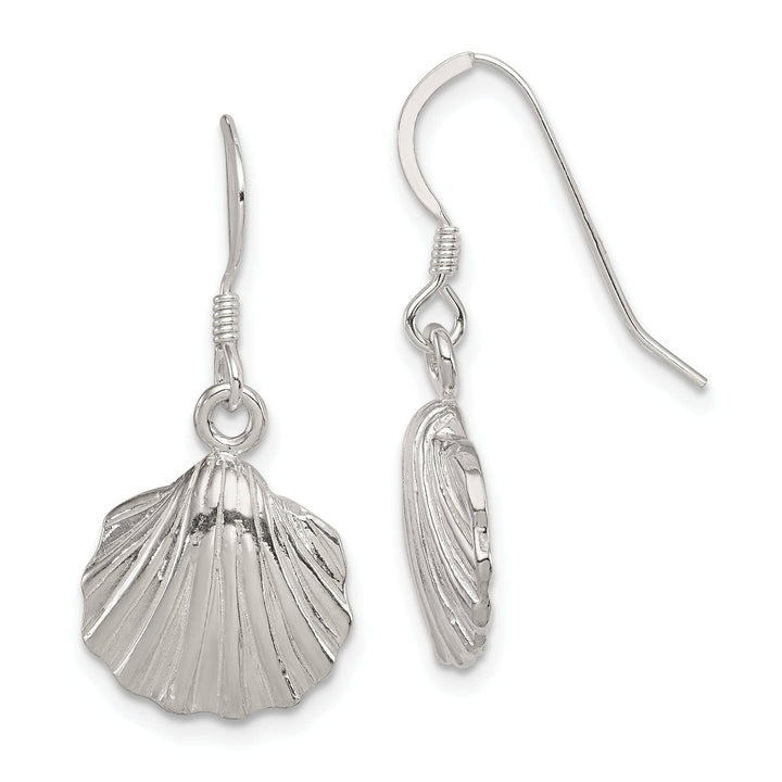 Lovely Rita's Earrings Sterling Silver Shell Dangle Hook Earrings
