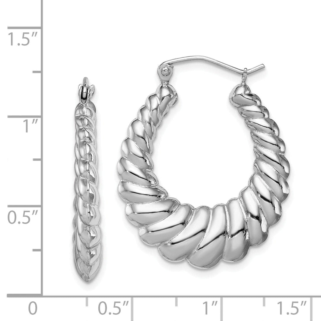 Lovely Rita's Earrings Sterling Silver Shrimp Hoop Earrings