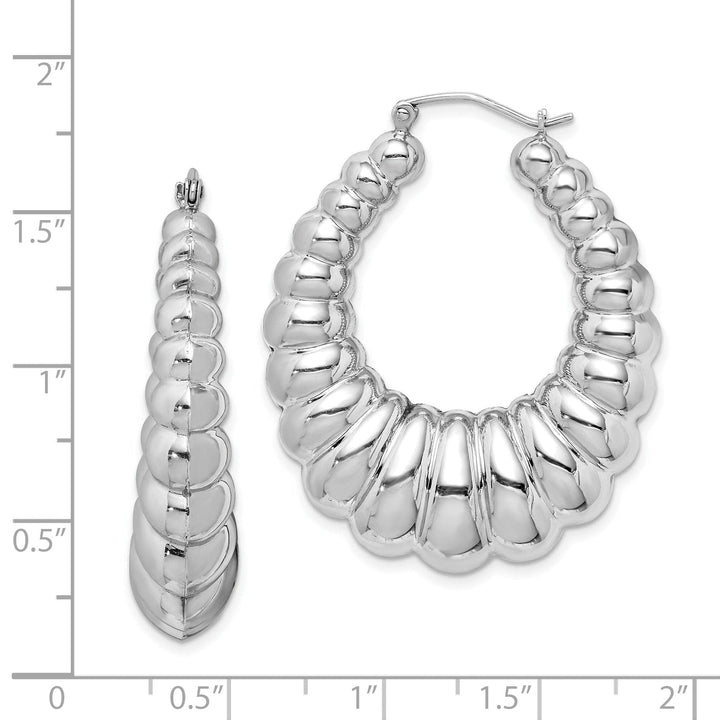 Lovely Rita's Earrings Sterling Silver Shrimp Hoop Earrings