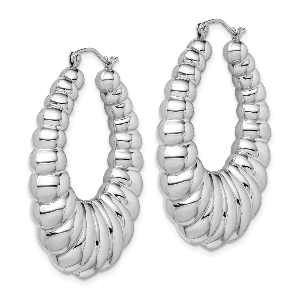 Lovely Rita's Earrings Sterling Silver Shrimp Hoop Earrings