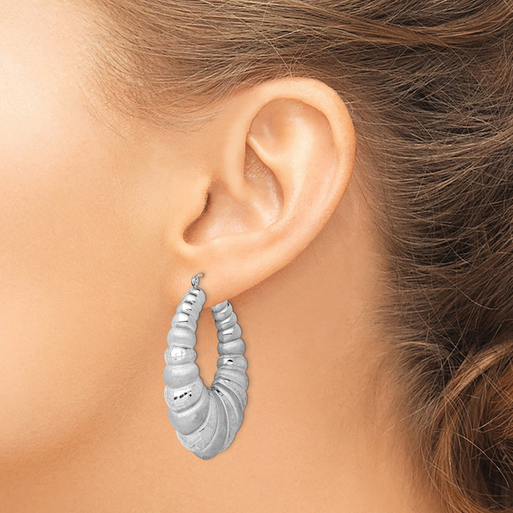 Lovely Rita's Earrings Sterling Silver Shrimp Hoop Earrings