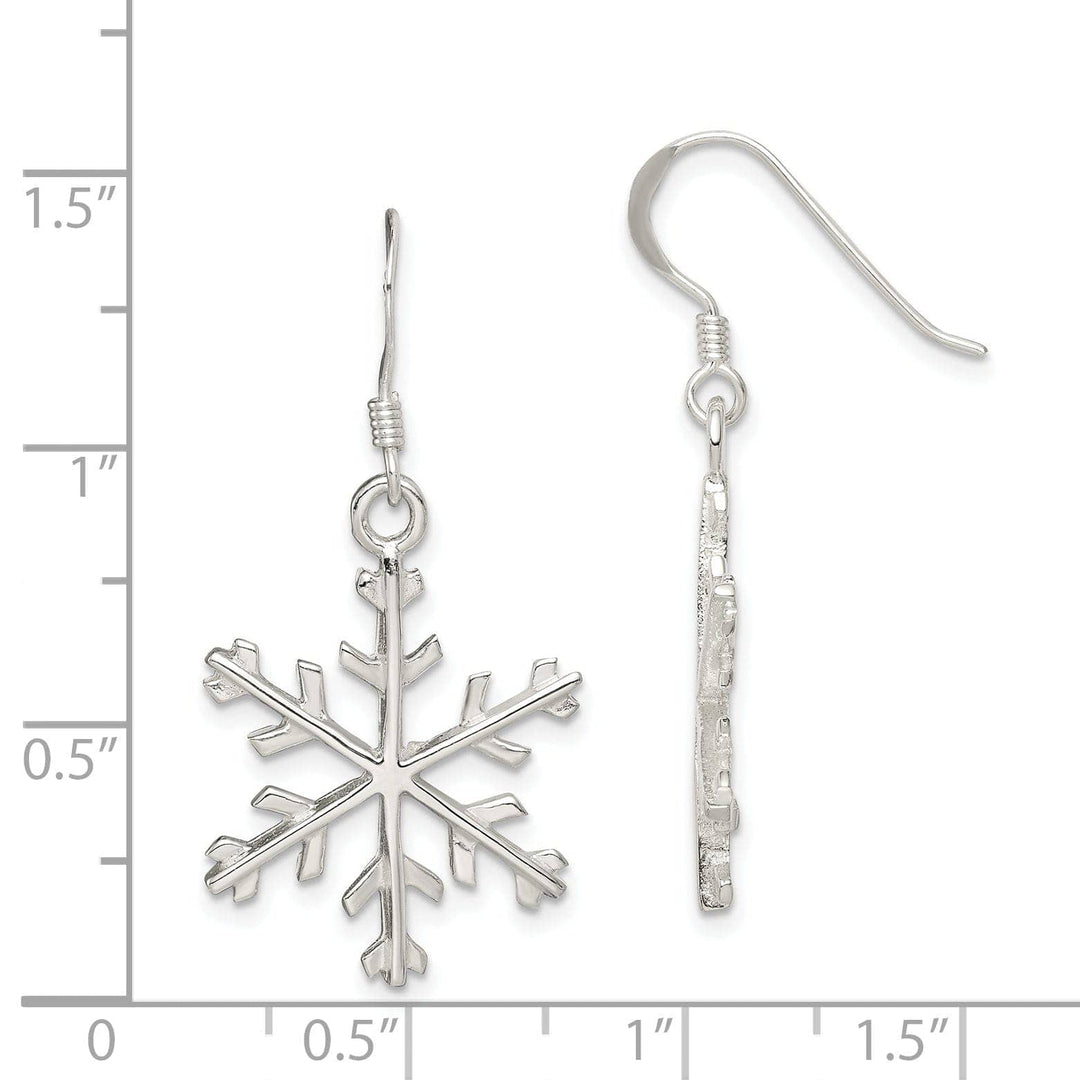 Lovely Rita's Earrings Sterling Silver Snowflake Dangle Earrings