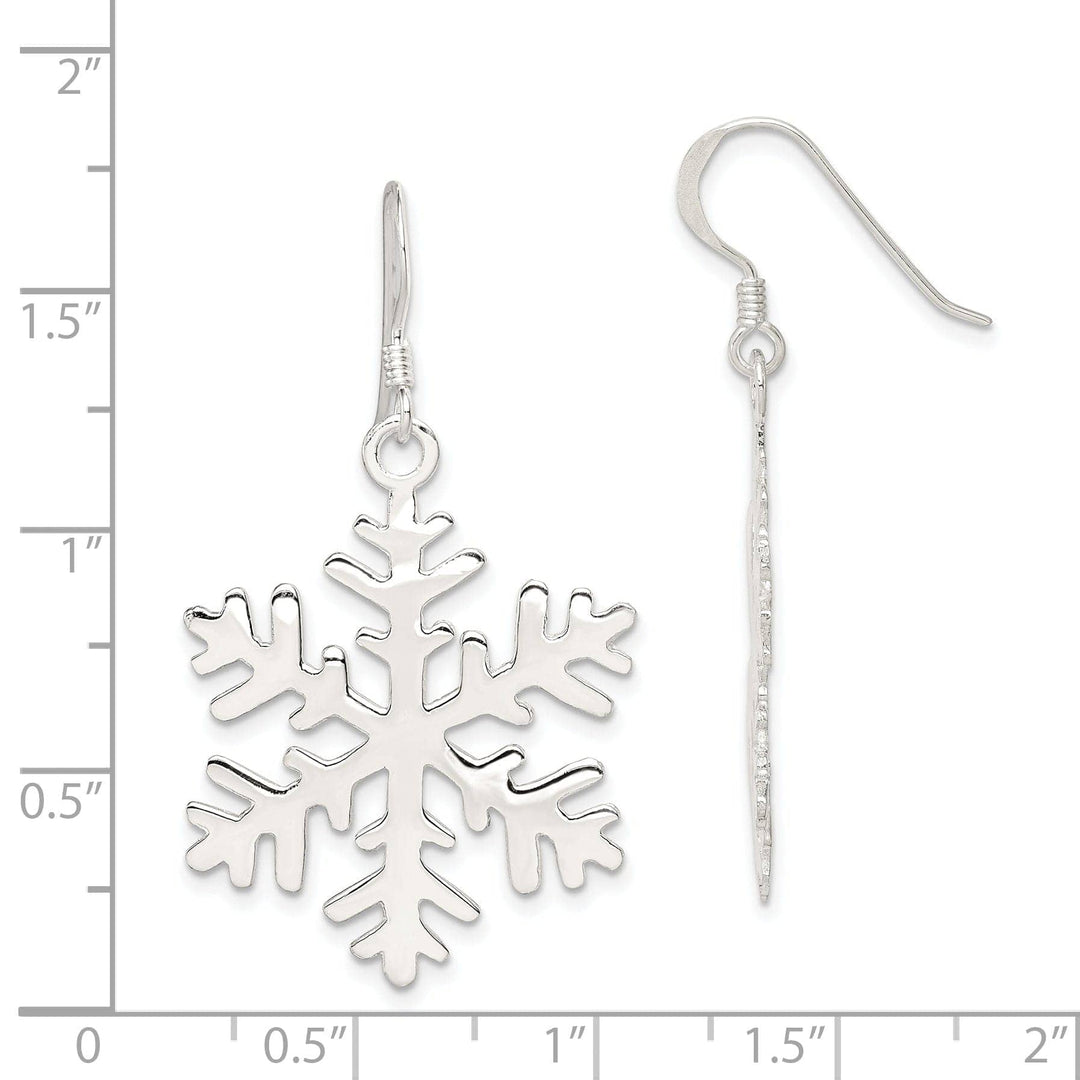 Lovely Rita's Earrings Sterling Silver Snowflake Dangle Earrings