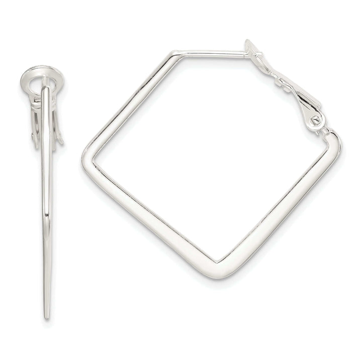 Lovely Rita's Earrings Sterling Silver Square Hoop Earrings