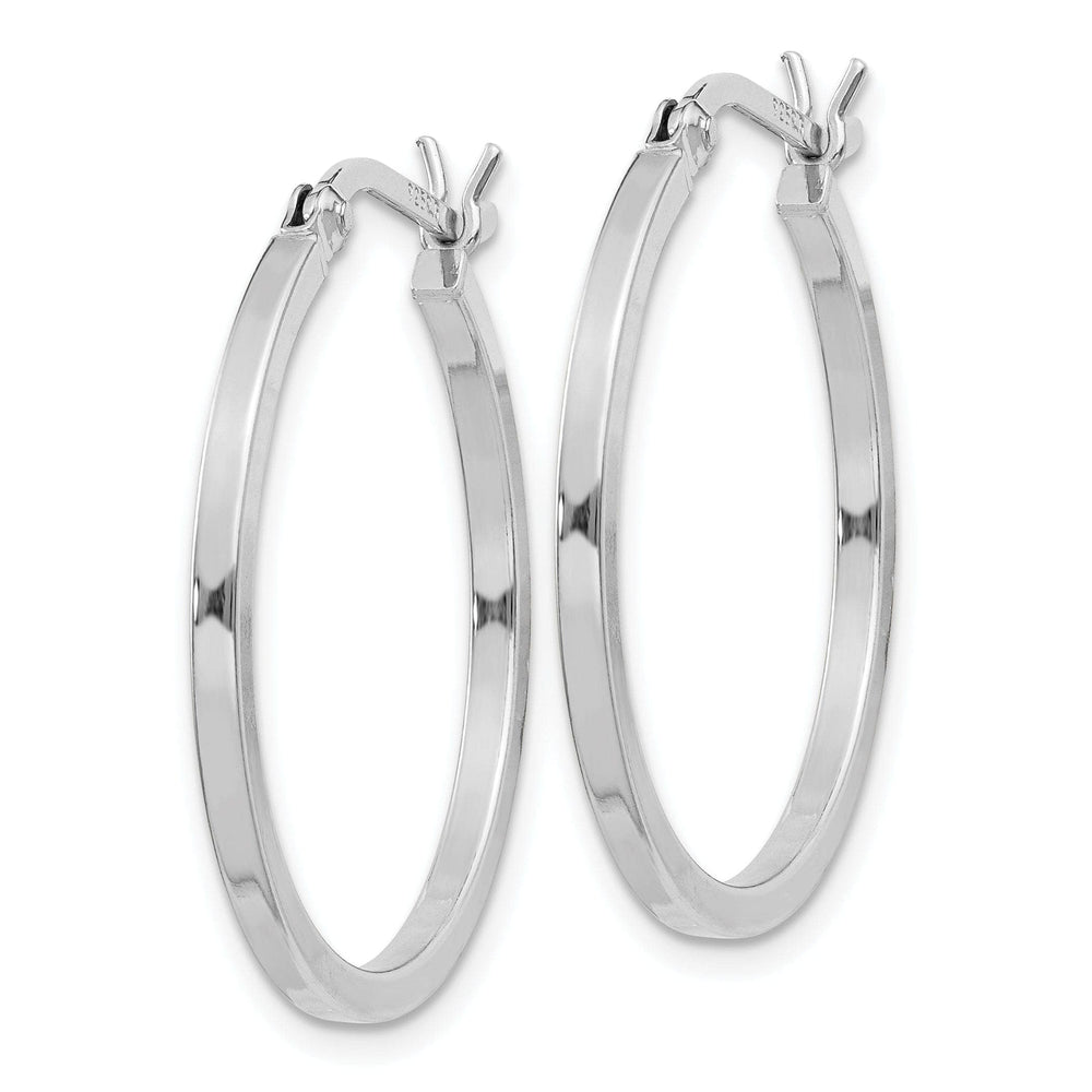Lovely Rita's Earrings Sterling Silver Square Tube Hoop Earrings