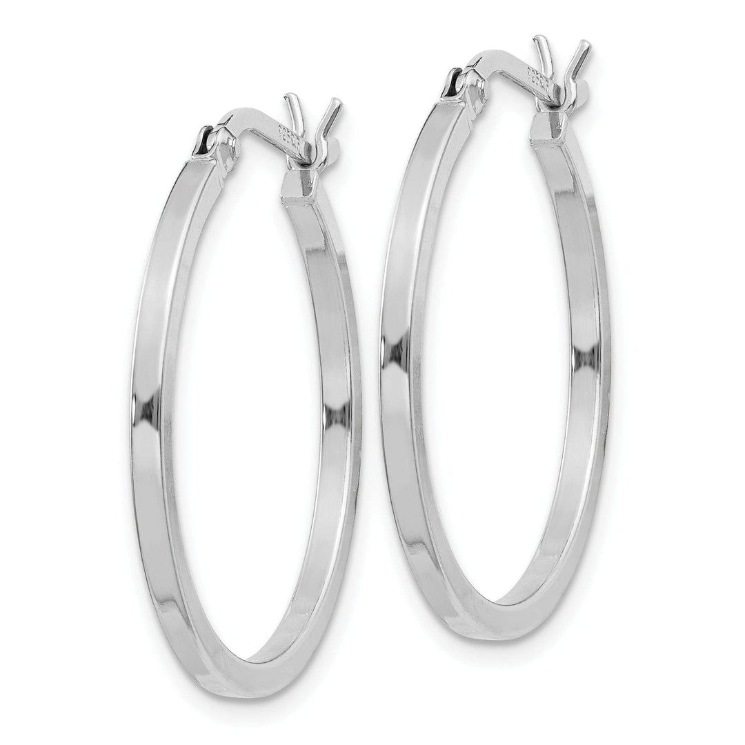 Lovely Rita's Earrings Sterling Silver Square Tube Hoop Earrings
