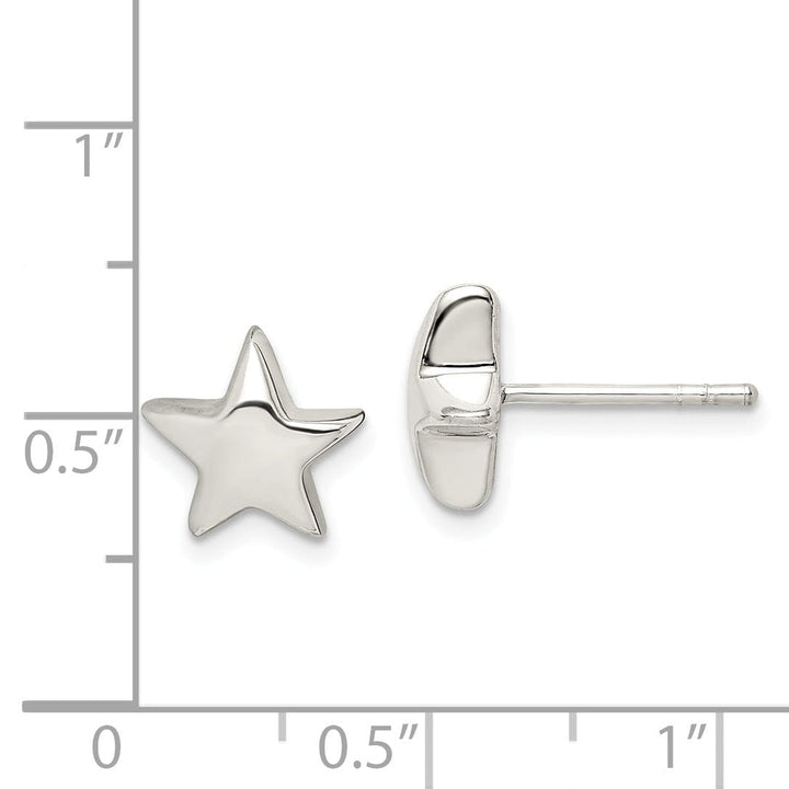 Lovely Rita's Earrings Sterling Silver Star Design Post Earrings