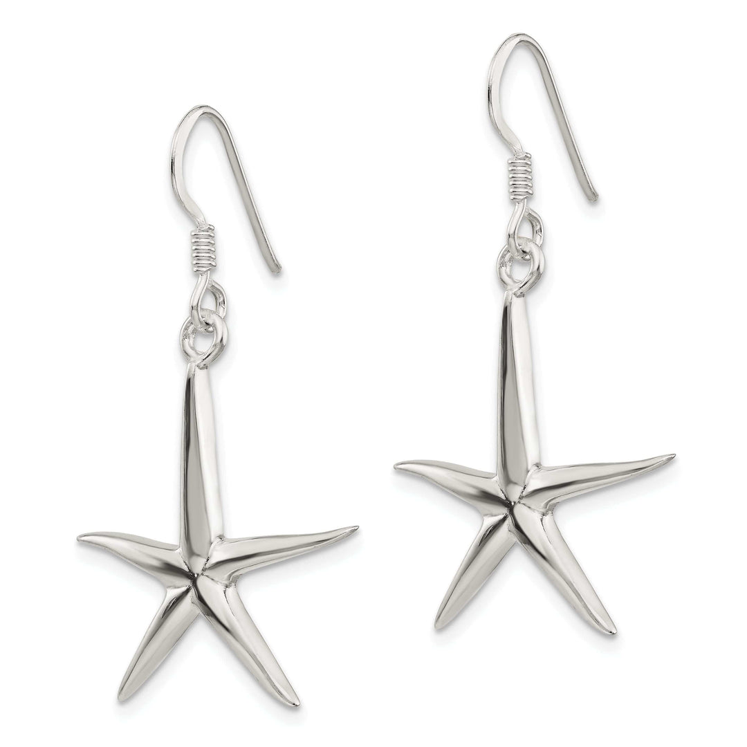 Lovely Rita's Earrings Sterling Silver Star Fish Dangle Earrings
